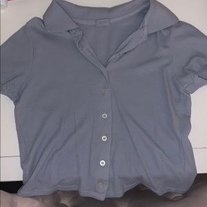 Brandy Melville cropped collared shirt